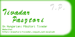 tivadar pasztori business card