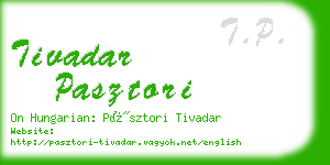 tivadar pasztori business card